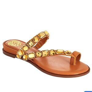 New Vince camuto asymmetrical toe ring leather sandals 7.5W